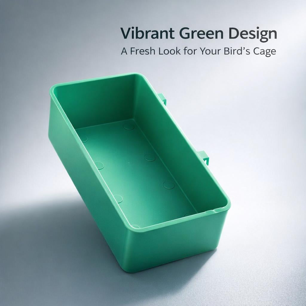 Bird Bath Tub for Cage Hanging, Spacious Bird Cage Shower Enclosure, Parrot Bath Tub for Birds, Finch Bath Cage Accessory, Budgie Bath Tub with Hooks
