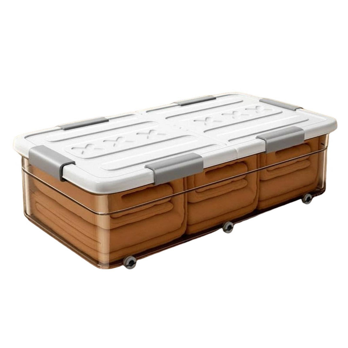 Flat Rolling Box Lowheight Design Underbed Bin long-lasting Build for Dorm Room