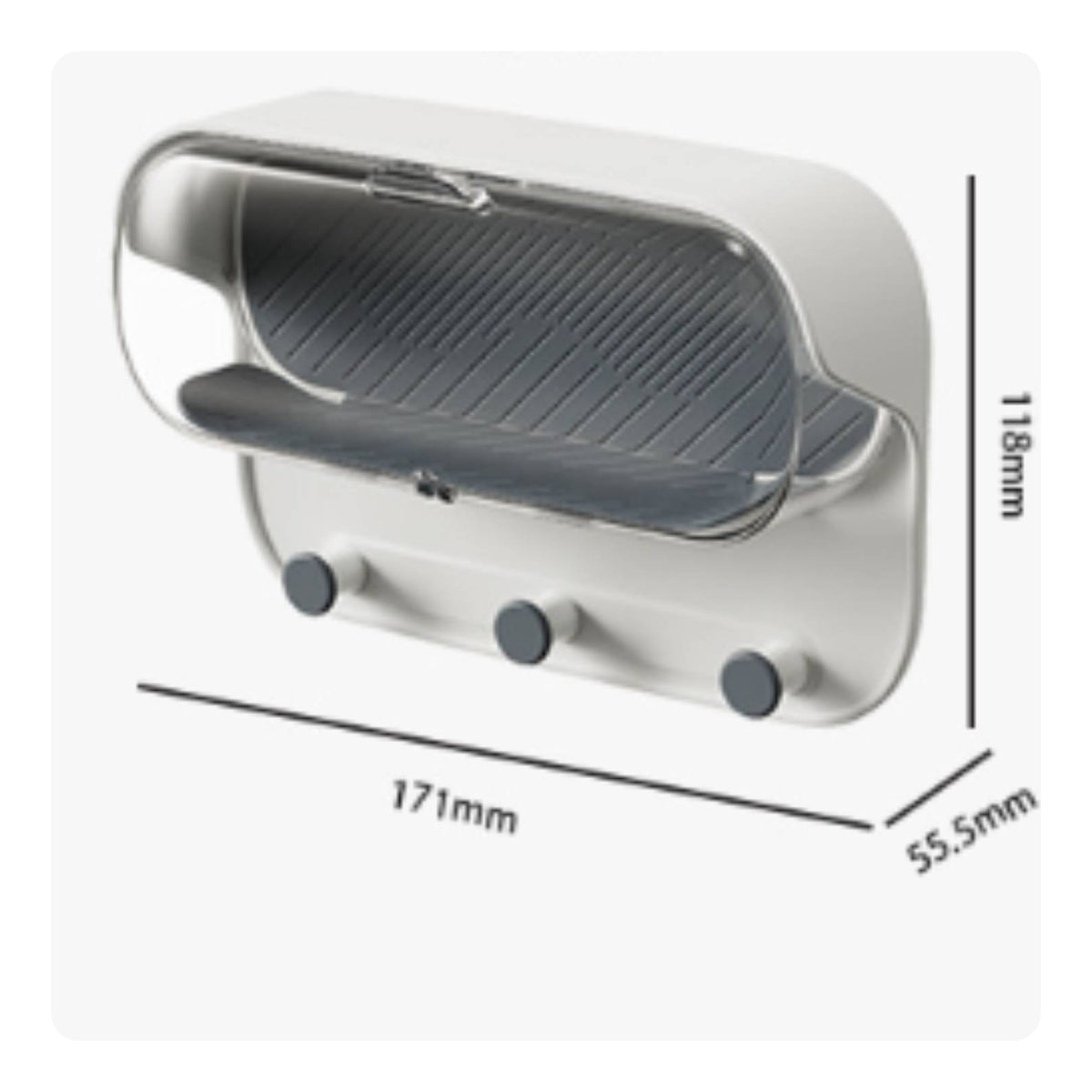 Wall-Mounted Glasses Storage Organizer Compact Glasses Case with Hooks Eyewear Holder with Cover Space-Saving Dustproof