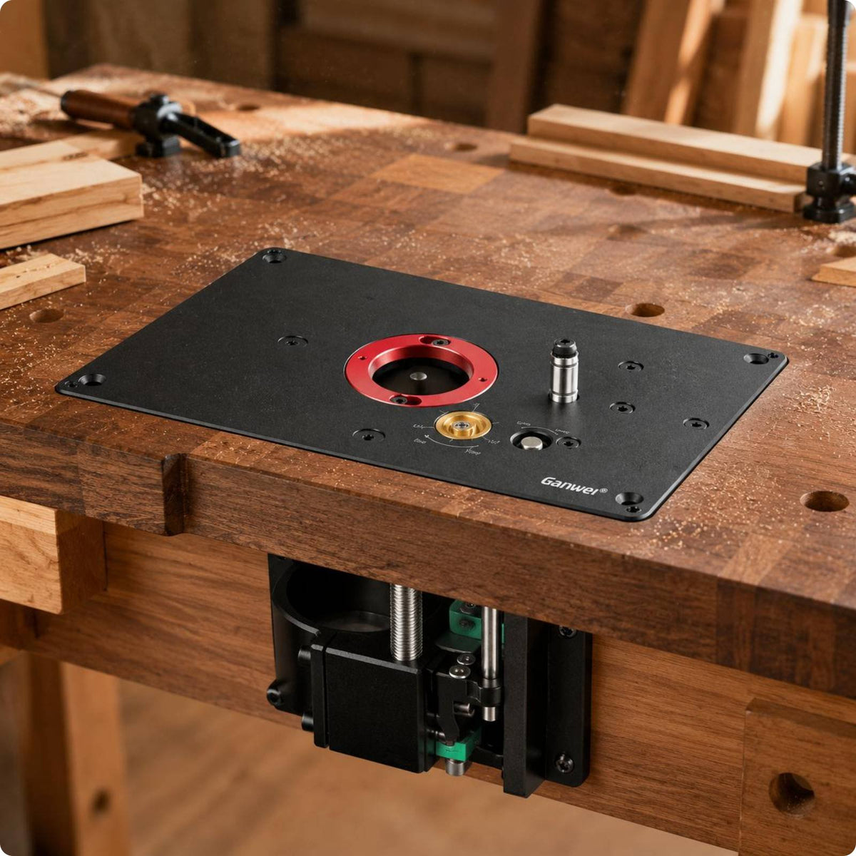 Trim Router Lift Table Stable Clamping Woodworking Tool Sturdy and Long-Lasting