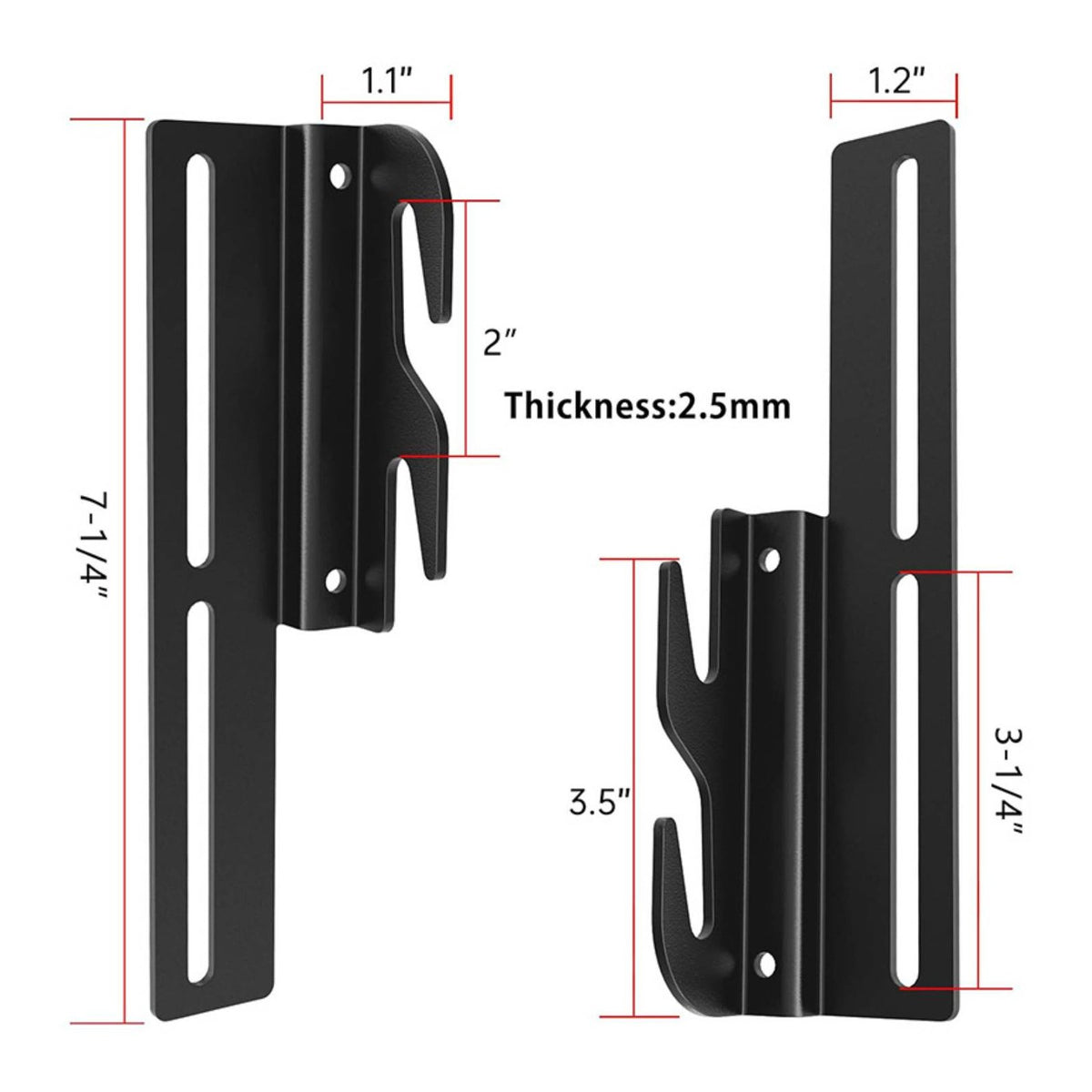 2 Pieces Bolt on to Hook on Adapter Adjustable Hook on Bed Rail Bracket
