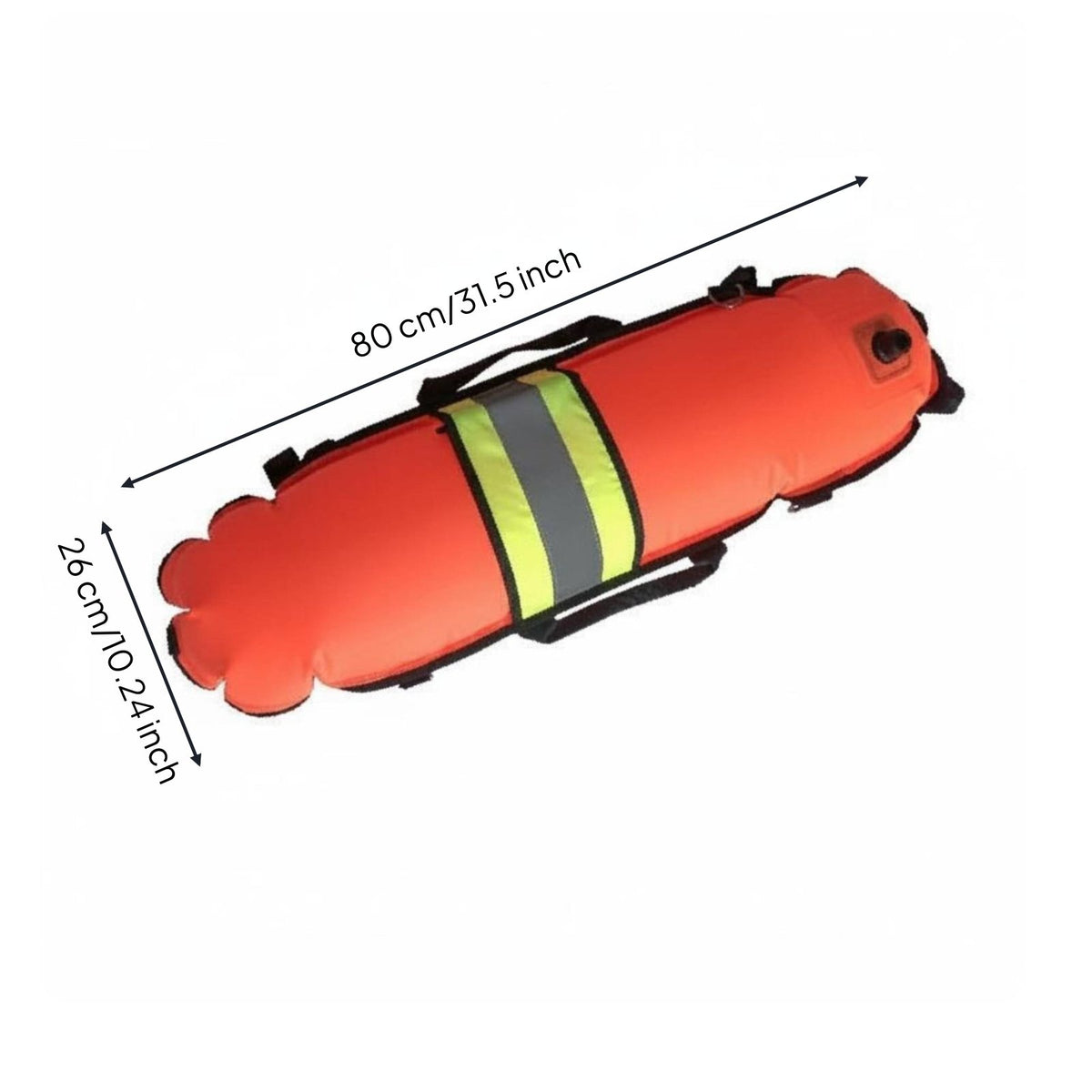 Freediving Buoy Reflective Strip Assistance Warning Float Buoyancy Inflatable Swim Buoy for Spearfishers