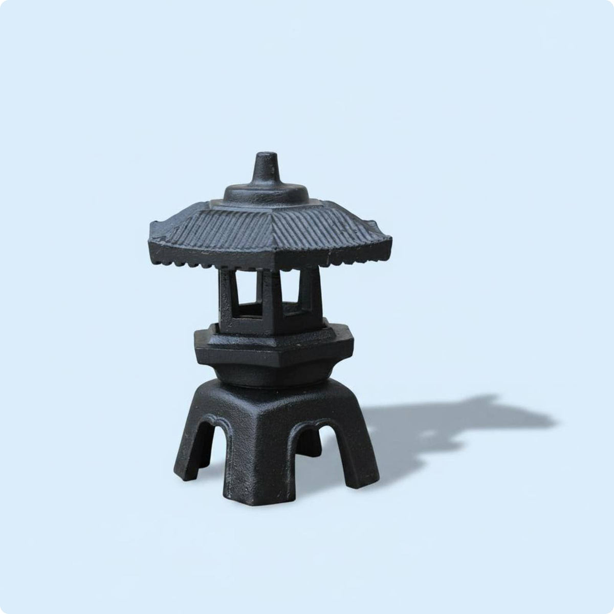 Cast Iron Candle Lantern Multifunction Use Japanese Garden Lantern for Tabletop