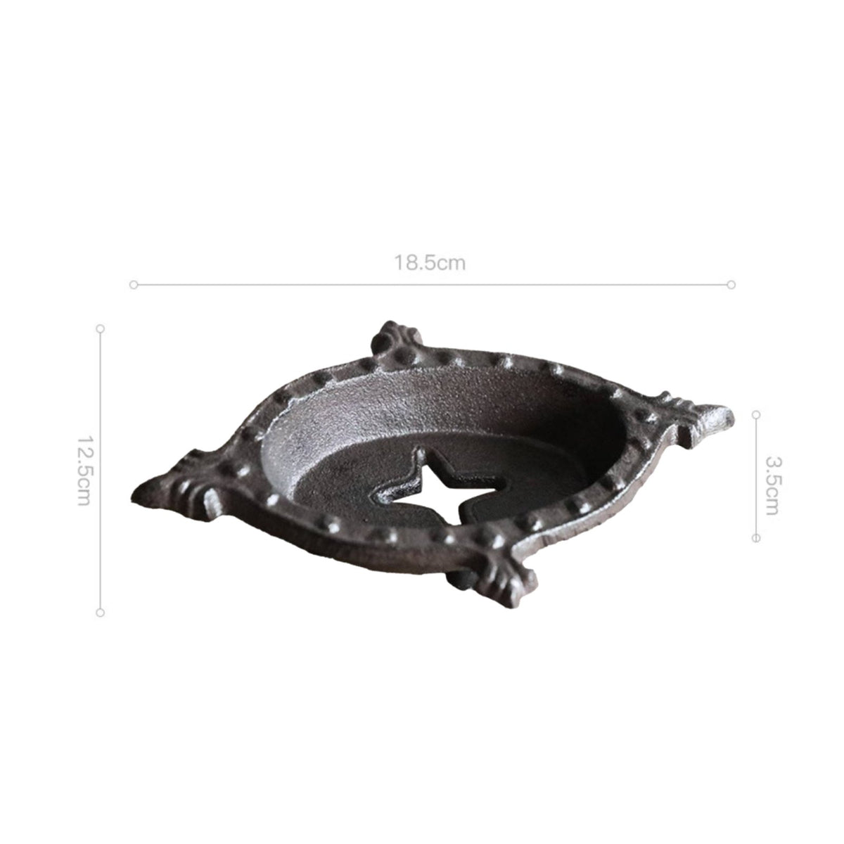 Cast Iron Soap Dish Retro Abstract Iron Soap Holder Decorative for Garden, Villa
