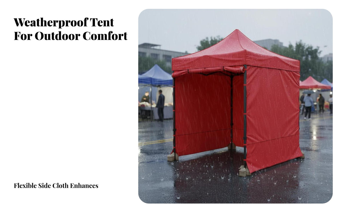 Waterproof Outdoor Market Stall Foldable Quick-Setup Canopy Tent Sun Protection Quick-Setup Canopy Tent Portable for Street Vendors, Families, Campers Markets, Parties, Backyard, Camping