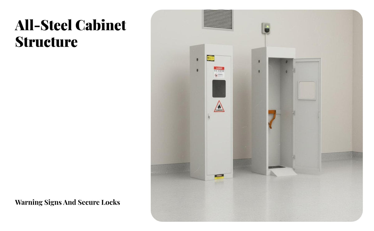 Fire-Resistant-Resistant Gas Cylinder Cabinet Automatic Alarm System Gas Cylinder Cabinet Fire Resistant for Researchers, Professionals, Factories