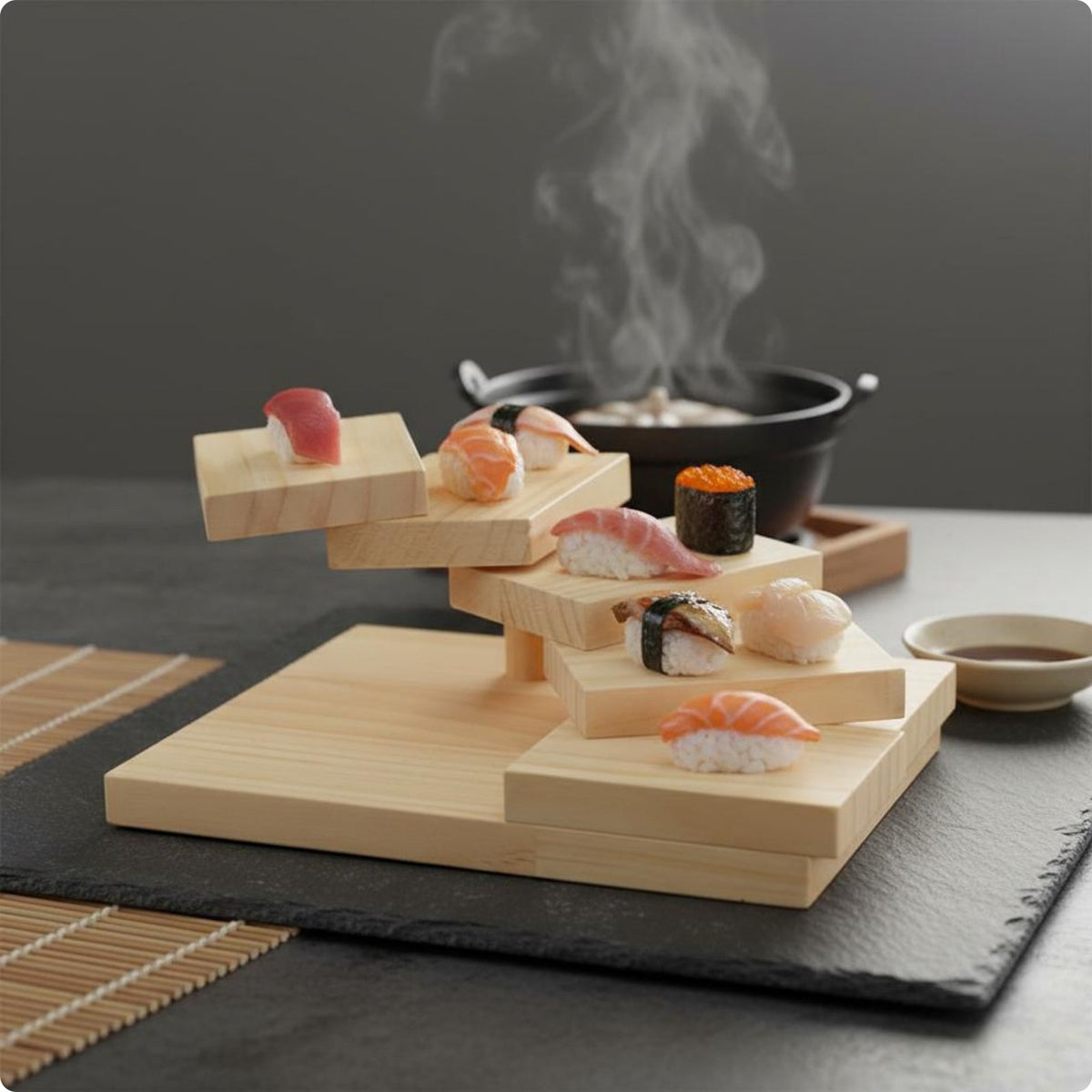 Sushi Serving Platter Long-Lasting Tableware Lightweight