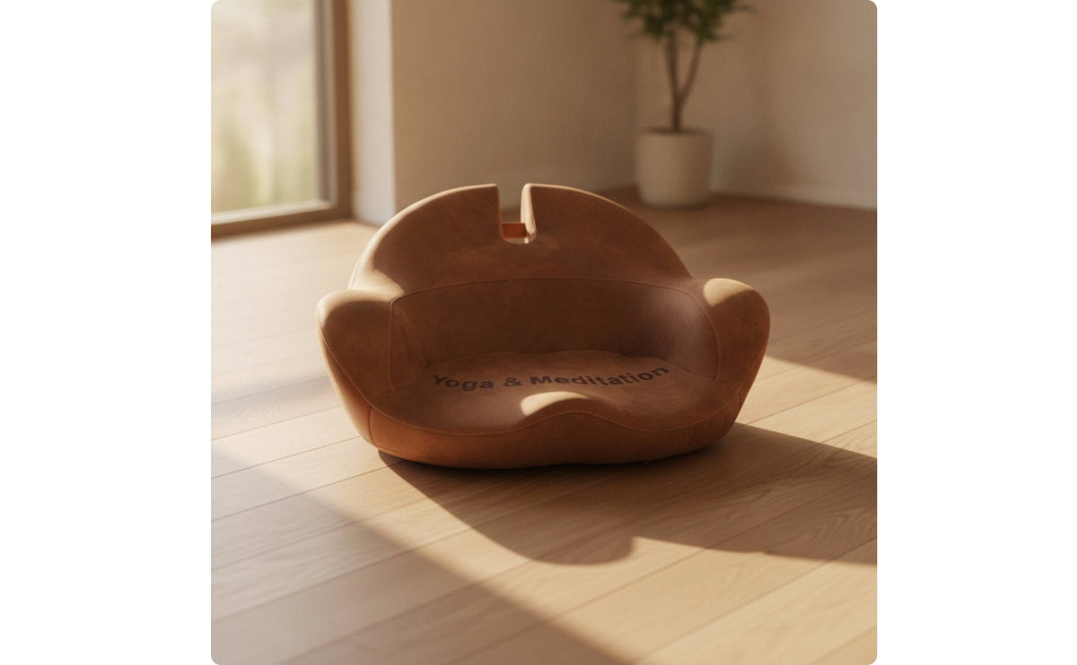Meditation Cushion Ergonomic Floor Cushion with Backrest Posture-Supporting Cushioned Mat for Meditators