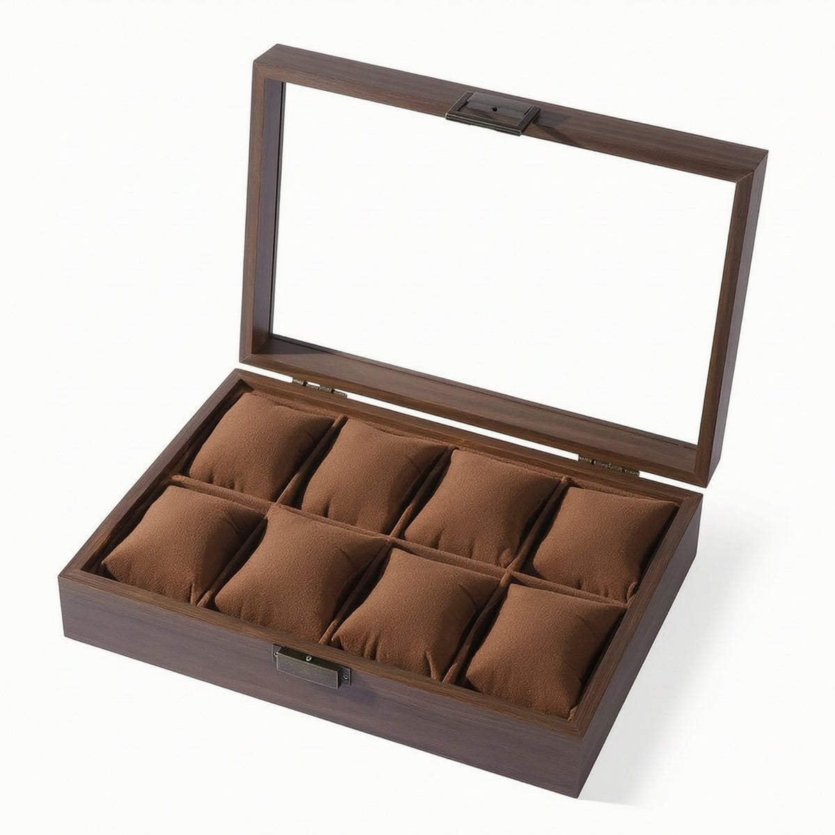 Watch Storage Box with Glass Lid Shielded for Dresser, Collectors