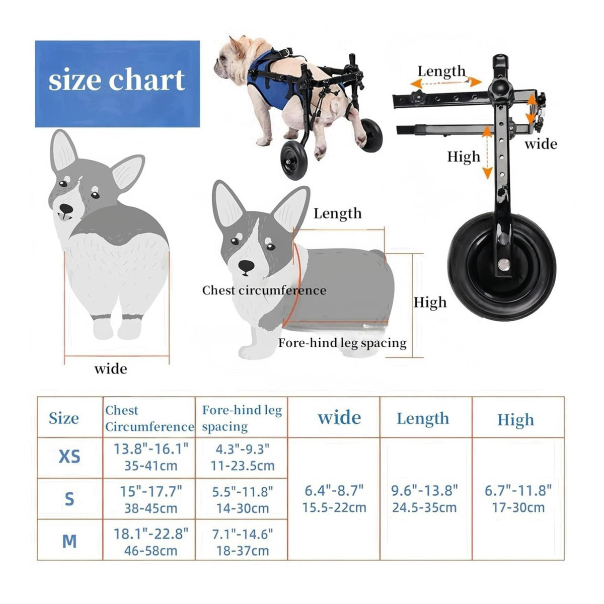 Dog Recovery Wheelchair Stable Rear Leg Support Mobility Aid Shock-Absorbing