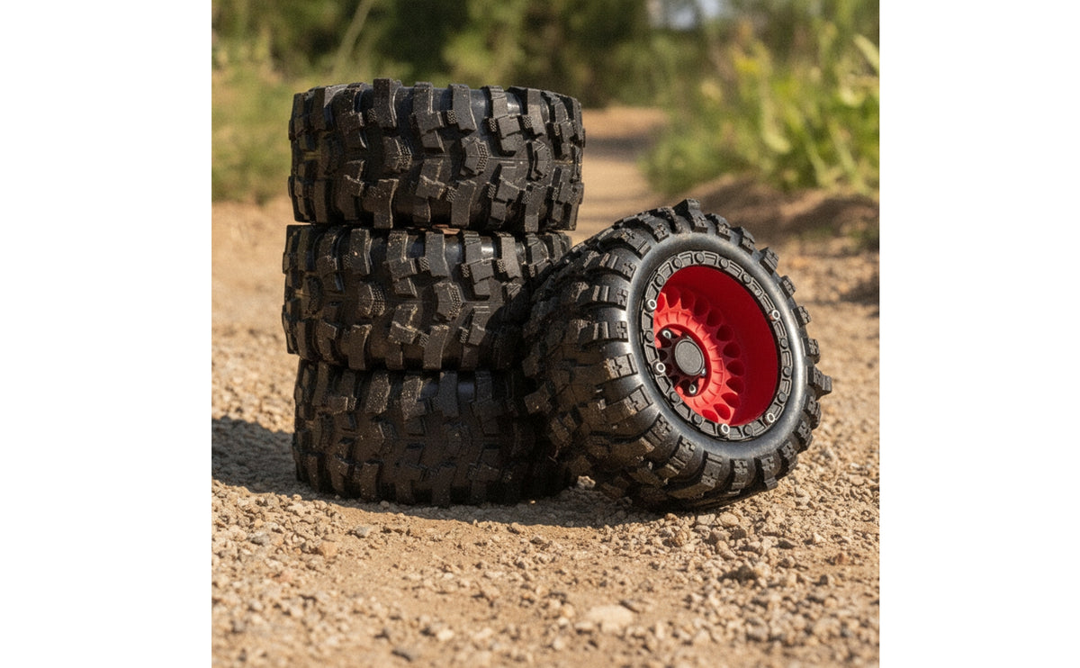 RC Crawler Tire with Beadlock Wheel Hardware Universal for Scale Builds