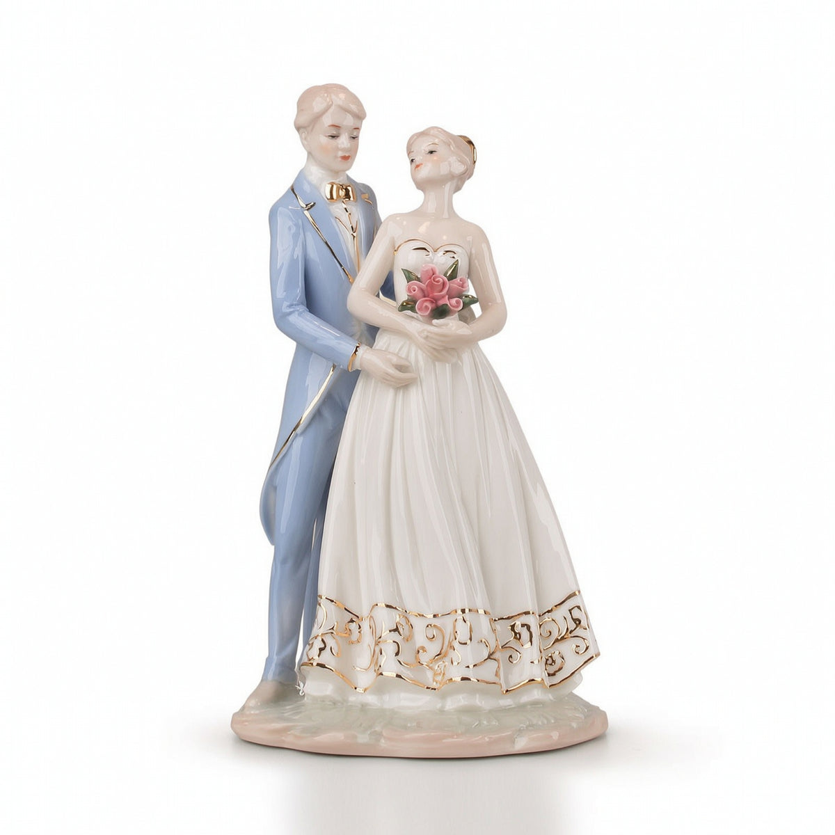 Bride and Groom Figurine Elegant Sculpture Charming for Engagement Party