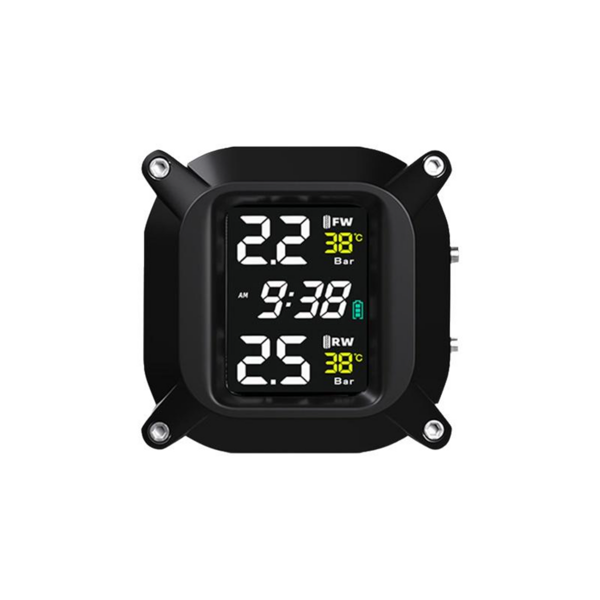 Motorcycle Tire Pressure Tracking System, cordless Solar TPMS, waterproof detector, instant display