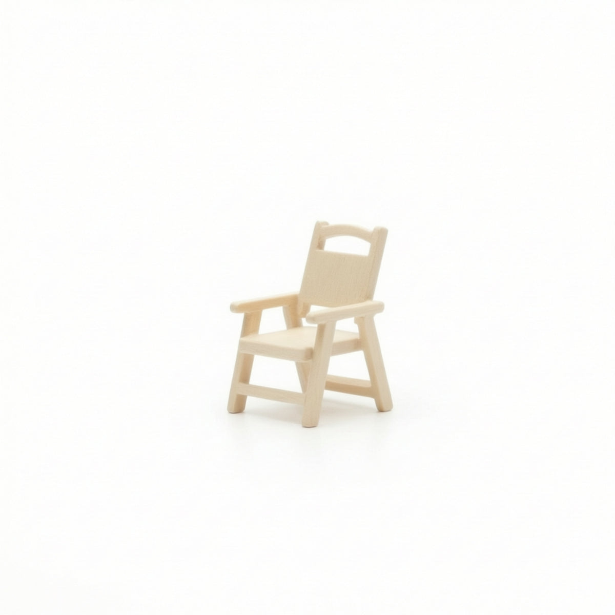 Miniature Armchair 1:64 Scale Dollhouse Armchair Miniature Chair Yellow Small Open-Back Chair Armrests