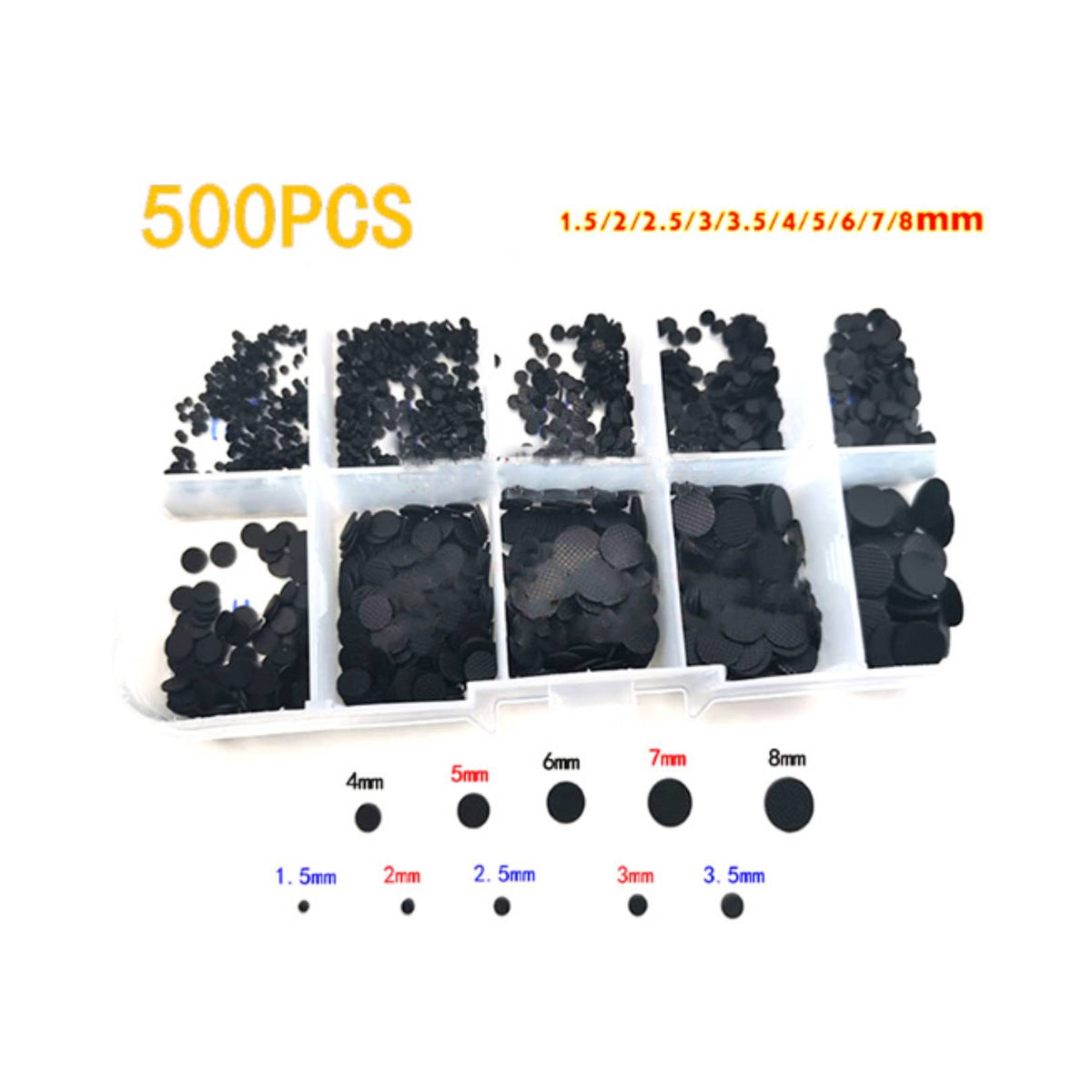 500 Pieces Assorted Conductive Silicone Pads Textured Replacement Part Repair Components Long-Lasting for Technicians