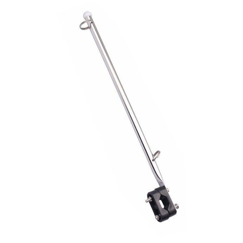 Handheld Fixed Stainless Steel Flagpole with Flag Option Outdoor Flagpole Base for Marine and Yacht Hardware