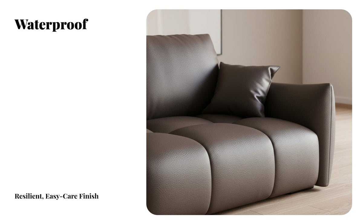 3-Person Linear Couch Scratch Resistant 3-Seater Settee Modern Minimalist Design Sofa for Cat Owners, Apartment Dwellers, Home, Lounge Area