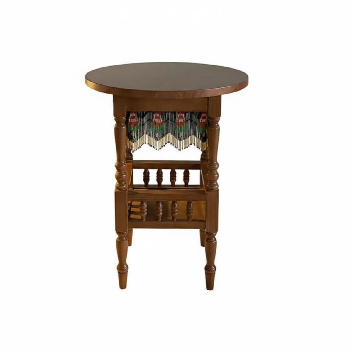circular table with Beaded Curtain Sturdy & Stable Round Sofa Table Easy Assembly