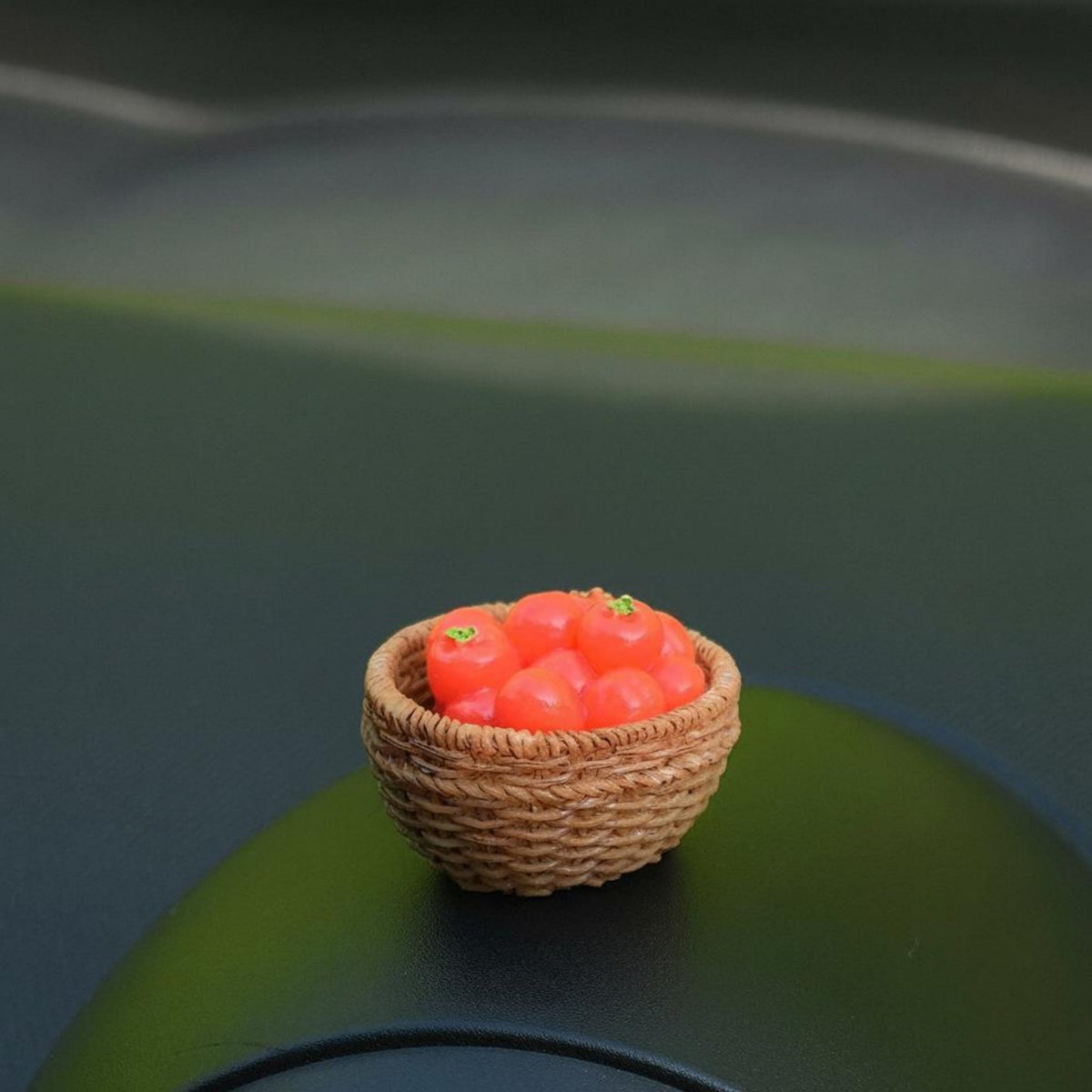 Cute Design Car Console Persimmon Statue 3D Realistic Dashboard Decoration for Office Desk
