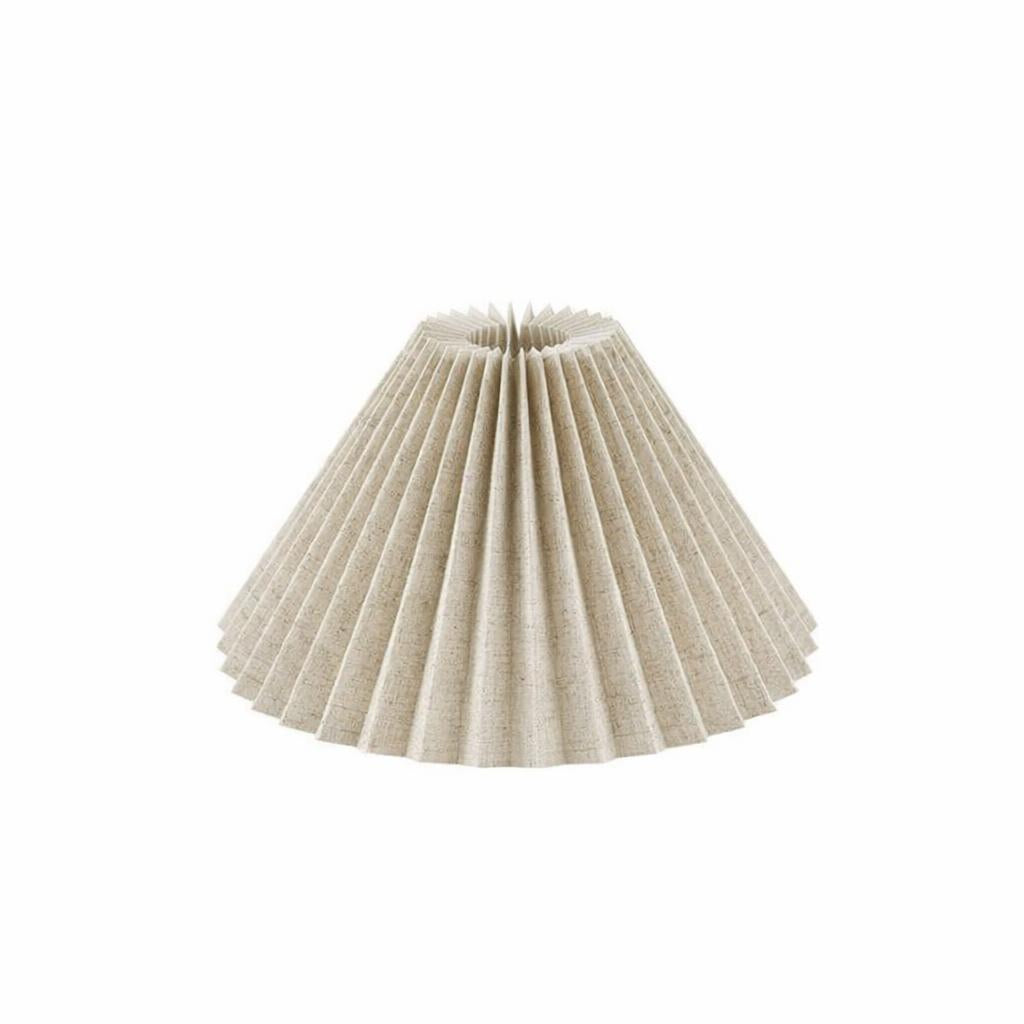 Pleated Lampshade for Table Floor Bedside Lamps, Speckled Linen Cloth Replacement Light Cover, Minimalist Light Shade