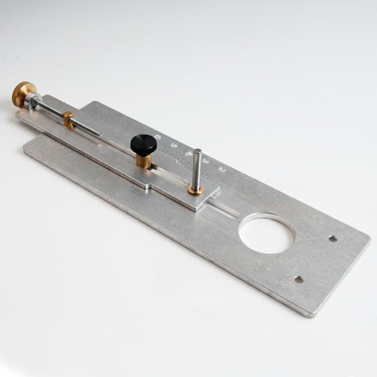 Sound Hole Router Base Aluminum Alloy Sound Hole Cutter Base Dust Blow Tube for Luthiers, Workshop, Repair Shop