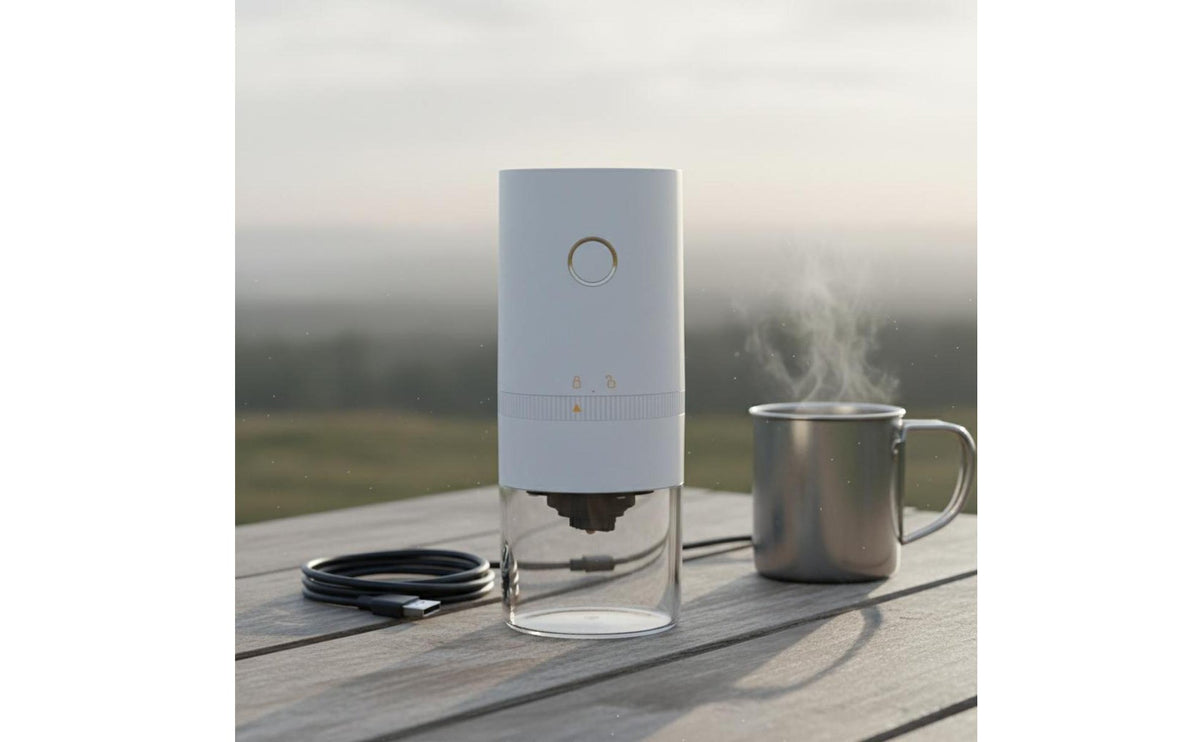 Portable Electric Coffee Grinder Transparent Powder Container Universal Serial Bus Replenishable Coffee Grinder Automatic