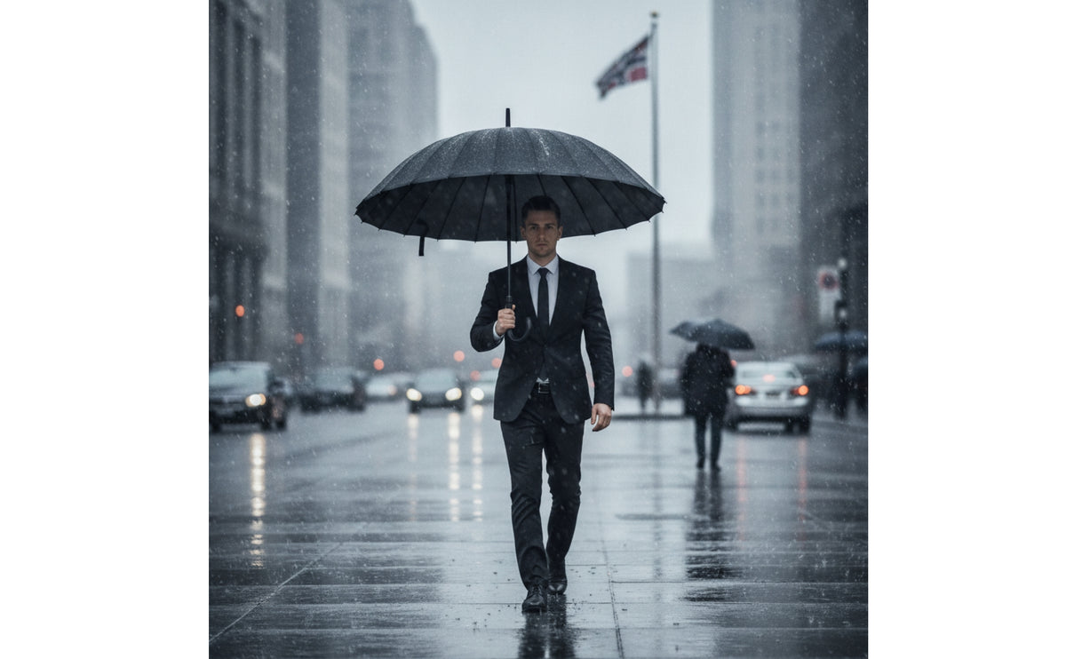 Waterproof Umbrella with 24 Ribs Oversized Large Golf Umbrella Sturdy Brolly Long-Lasting for Couples, Rainy Days