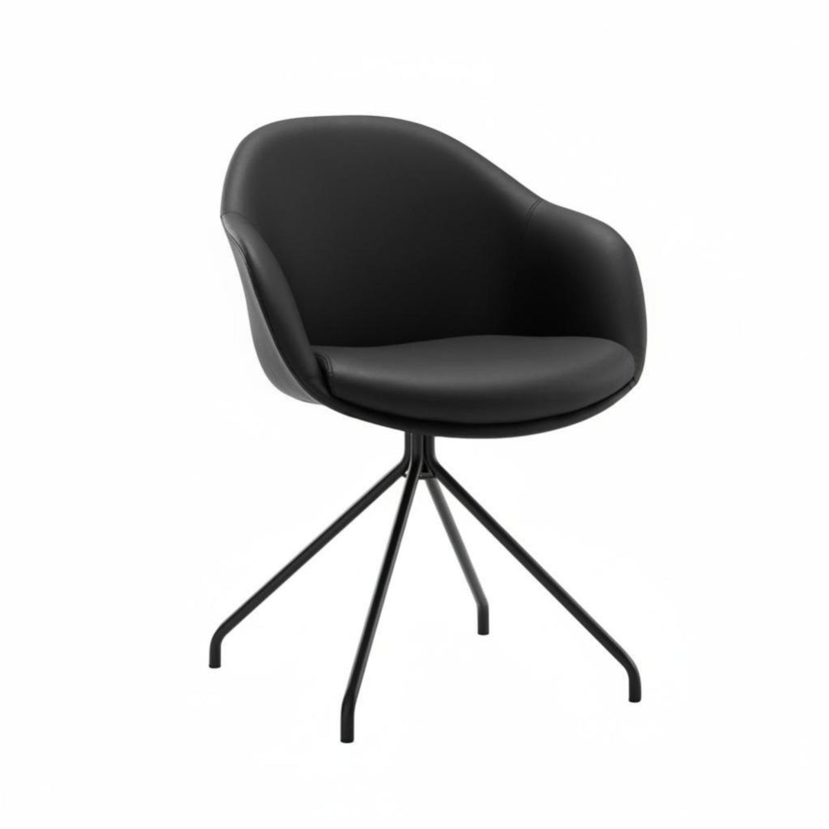 Upholstered Task Chair with Casters Ergonomic spinerest Computer Seat for Bedroom