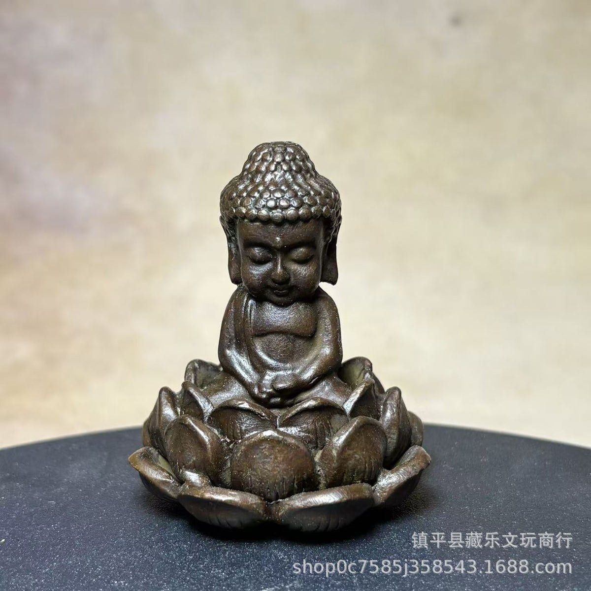 Antique-style Seated Shakyamuni Buddha Figurine for Home and Office Decor