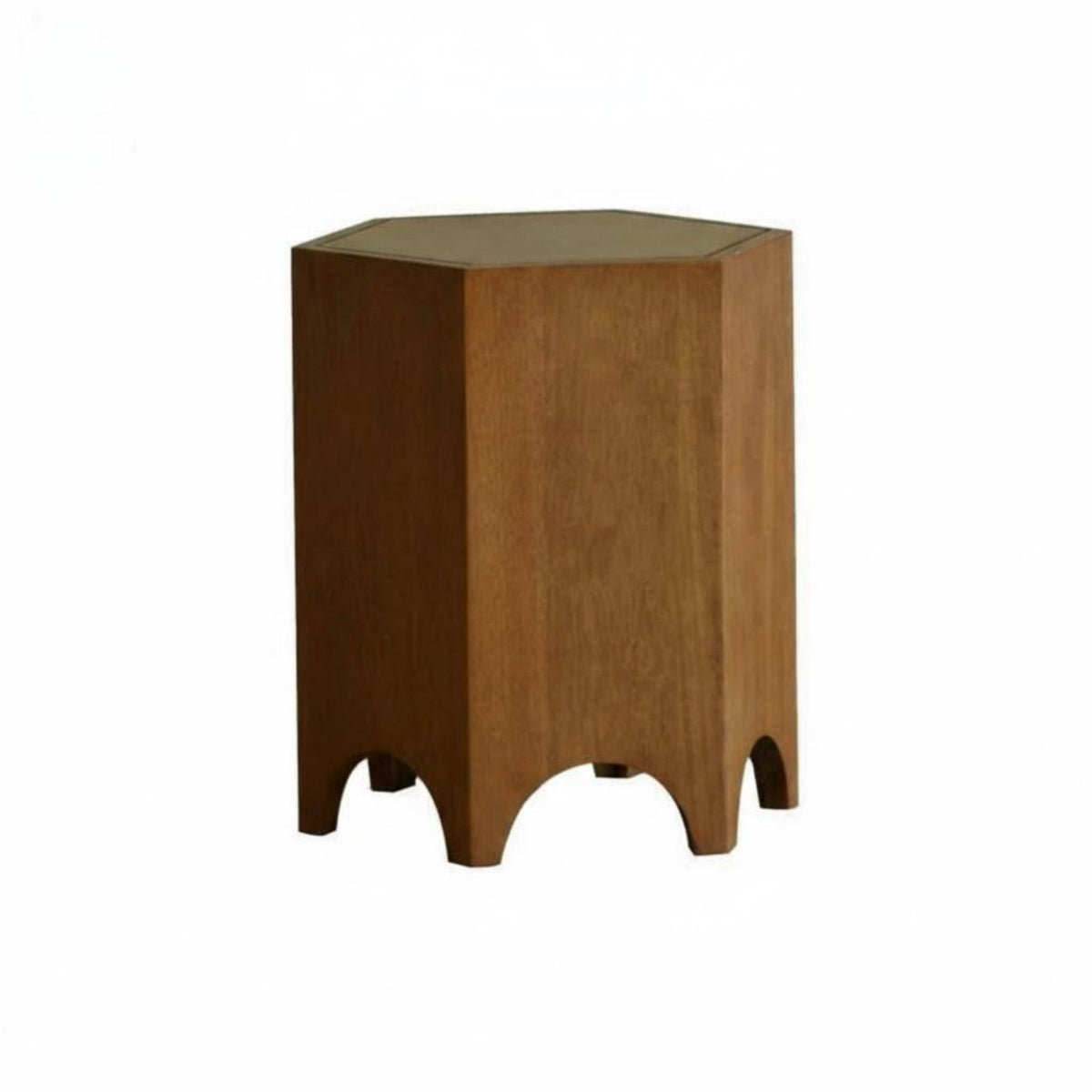 Hexagonal base Table Wabi-Sabi Design Nightstand Minimalist Aesthetic