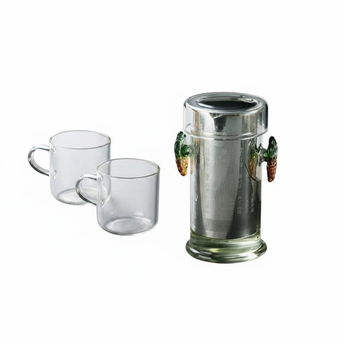 Tea Water Separation Kitchenware Grade Materials Glass Teapot with Infuser Drip Spout Glass Teapot Infuser for Office