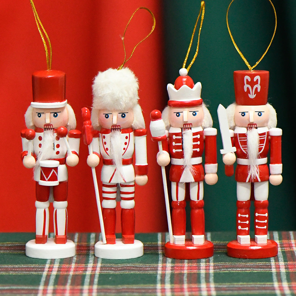 13cm Soldier Nutcracker Wooden Creative Home Decoration