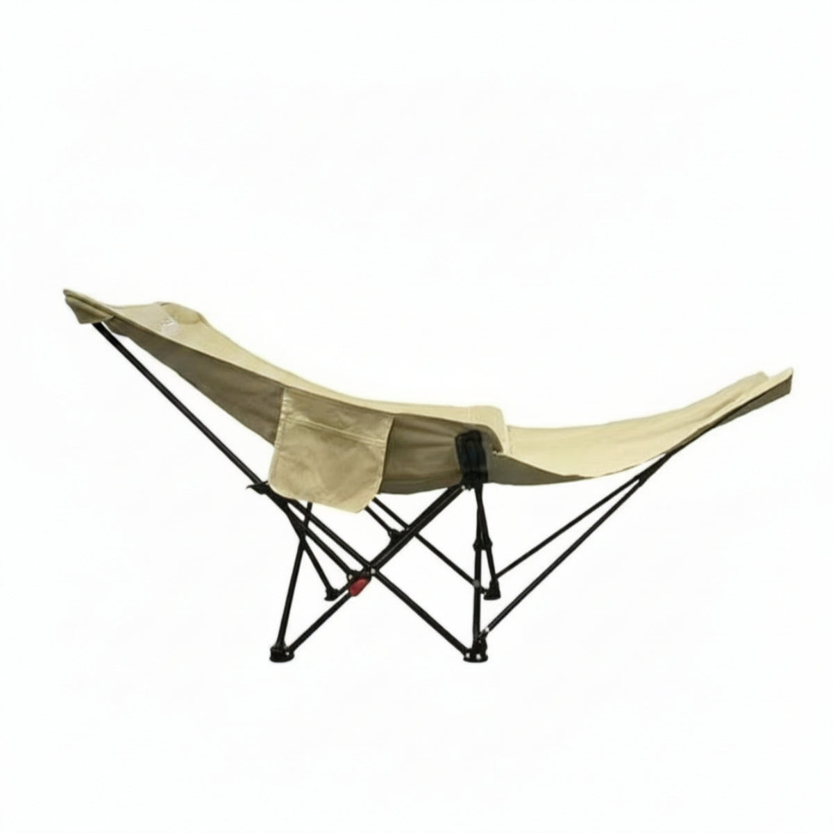 Portable Reclining Chair with Canopy Adjustable Camping Lounger Comfortable Outdoor Lounger with Side Pocket Long-Lasting for Campers, Picnics, Backyard