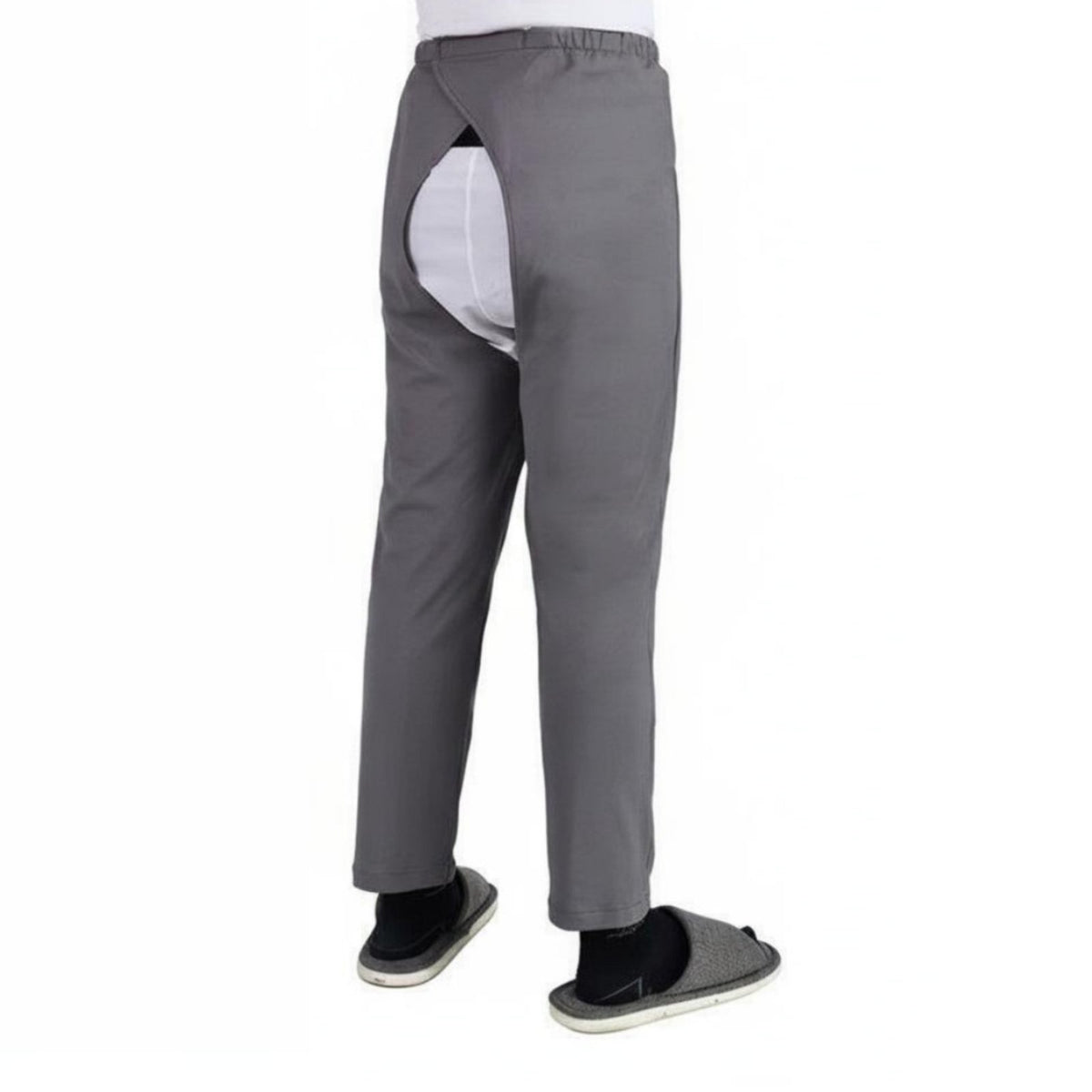 Gender-Neutral Accessible Crotch Incontinence Pants Skin-Friendly Bedridden Care Trousers Breathable for Incontinent Adults, Nursing Home