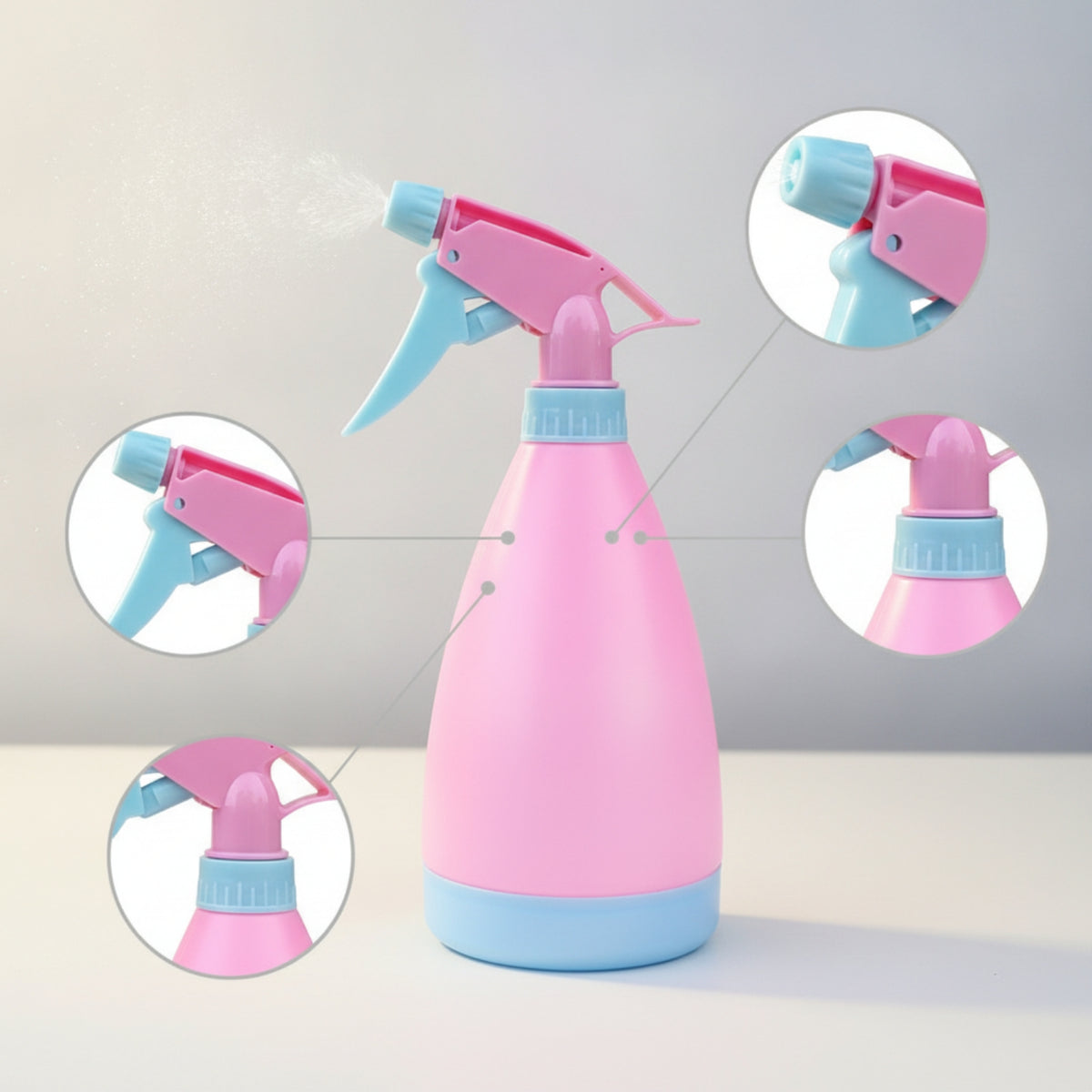 Trigger Spray Bottle Fine Mist Trigger Sprayer Compact for Homeowners, Gardeners