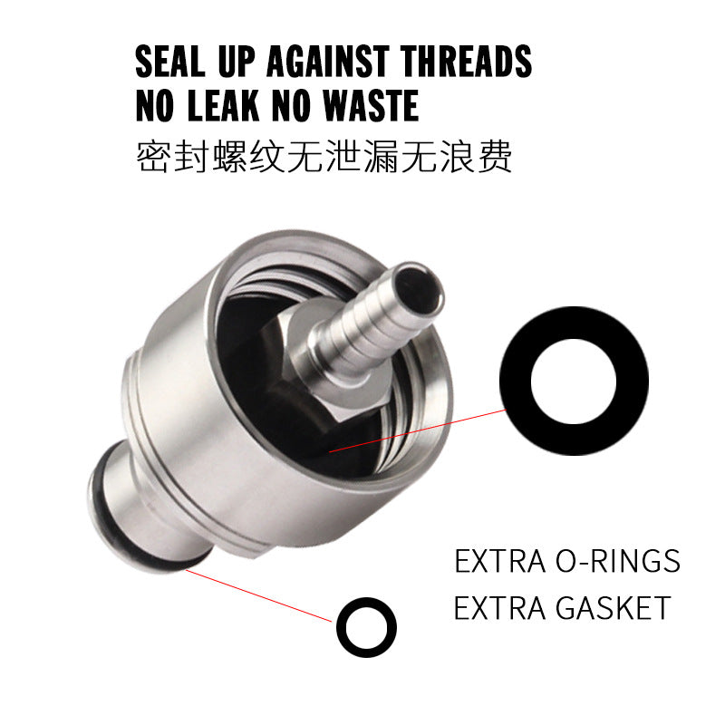 Carbonation Cap for Soda Bottles, Counterpressure Carbonation Cap, Beer Dispensing Tap, Ball Lock Dispenser