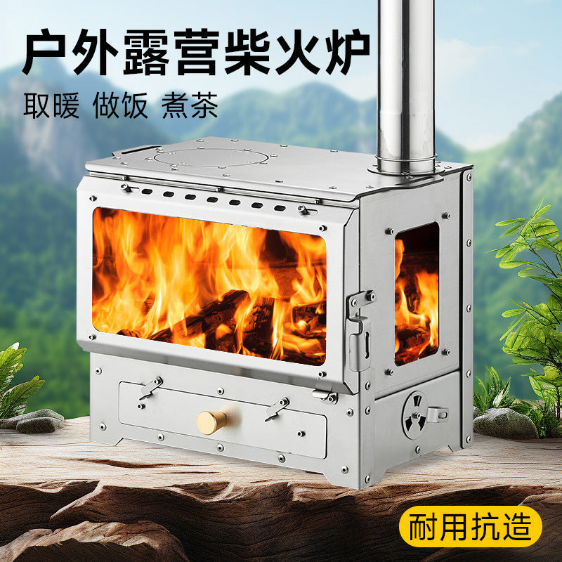 Stainless Steel Folding Camping Wood Stove