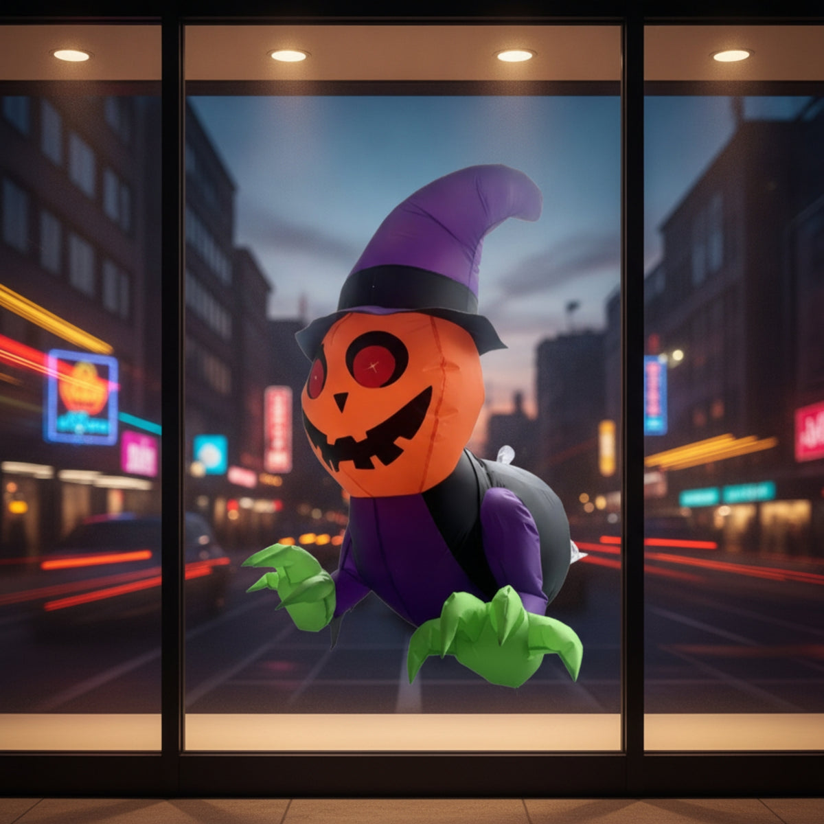 Hanging Halloween Inflatable Decoration Outdoor Halloween Inflatable Decoration Spooky Inflatable Ghost Eye-Catching for Window, Storefront, Patio, Party