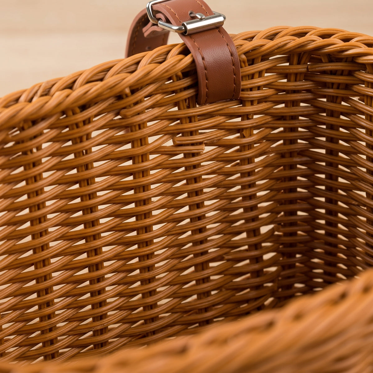 Kids' Woven Bicycle Basket - Vintage Style Front Handlebar Storage for Balance Bikes & Scooters