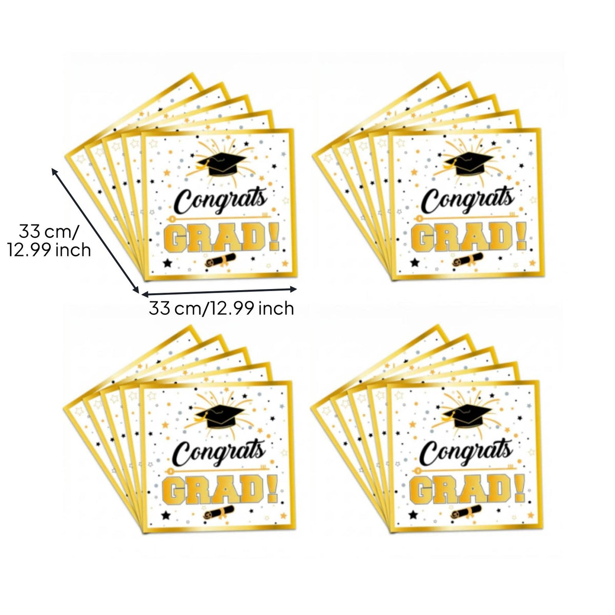Graduation Party Napkins Printed Graduation Party Napkin Food Safe for Graduates