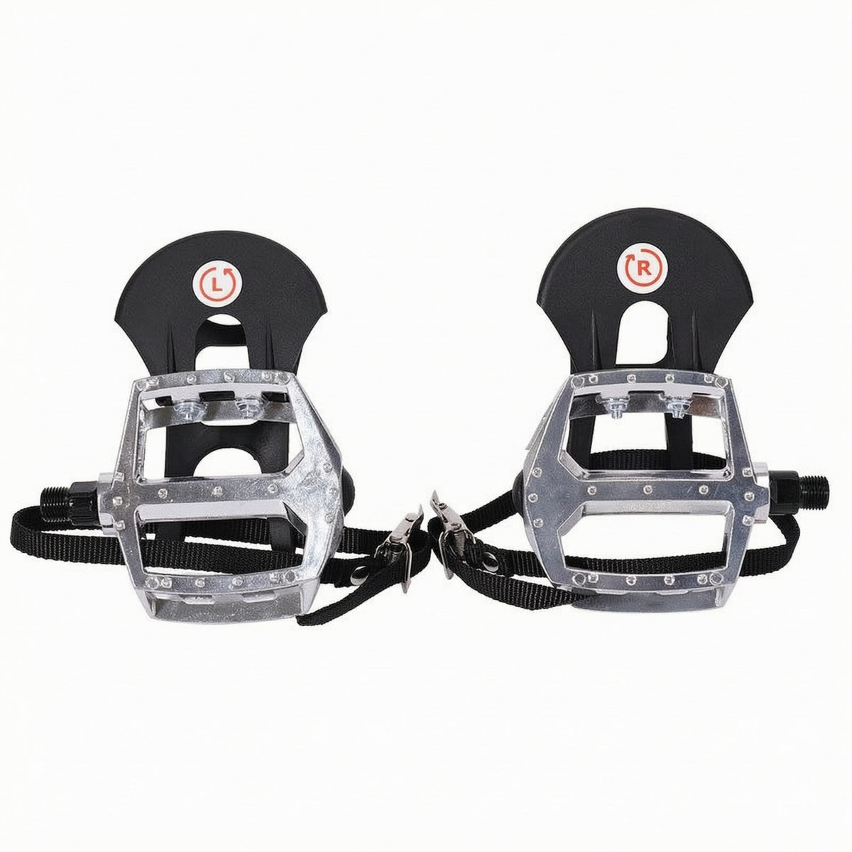 Anti-Slip Strap Bike Pedals Aluminum Alloy Toe Cage Pedals 9/16 Inch Thread Pedal Set Open-Frame