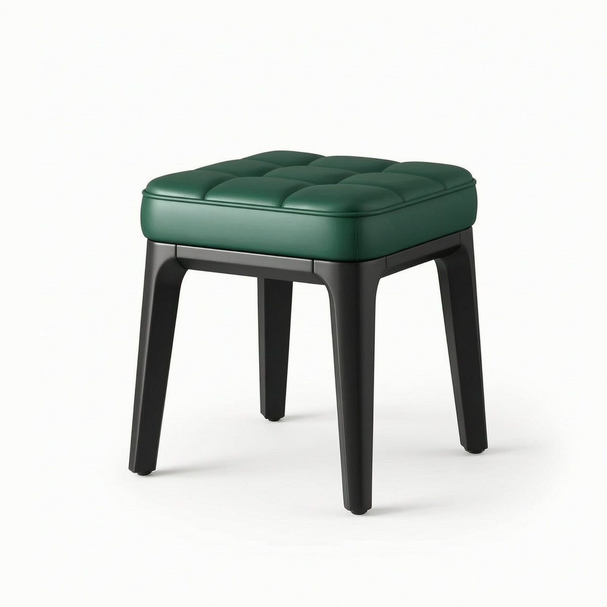 Upholstered Stool Tufted Footrest Sturdy for Entryway