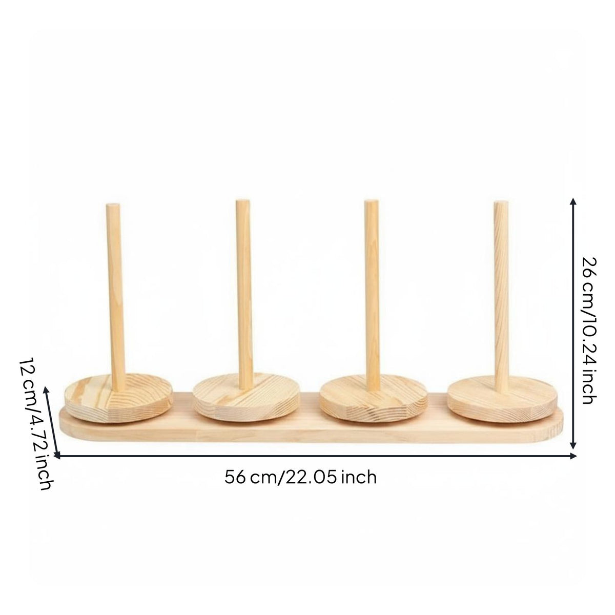 Wooden Yarn Holder Sturdy Detachable Yarn Stand Space Saving for Crafters
