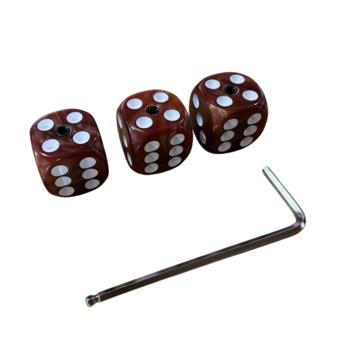 3 Pieces Dice Guitar Knob Marbled Dice Control Knob Compact Instrument Parts for Guitarists