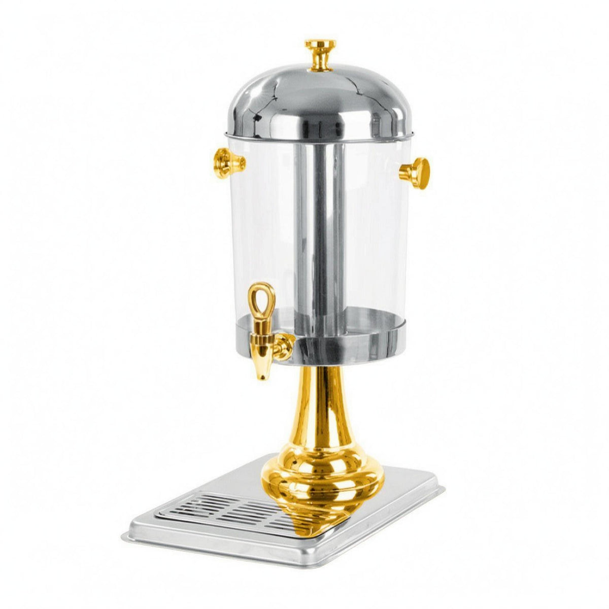 Transparent Drink Dispenser Domed Lid Tap Dispenser Drain Tray Drinkware Raised Stand