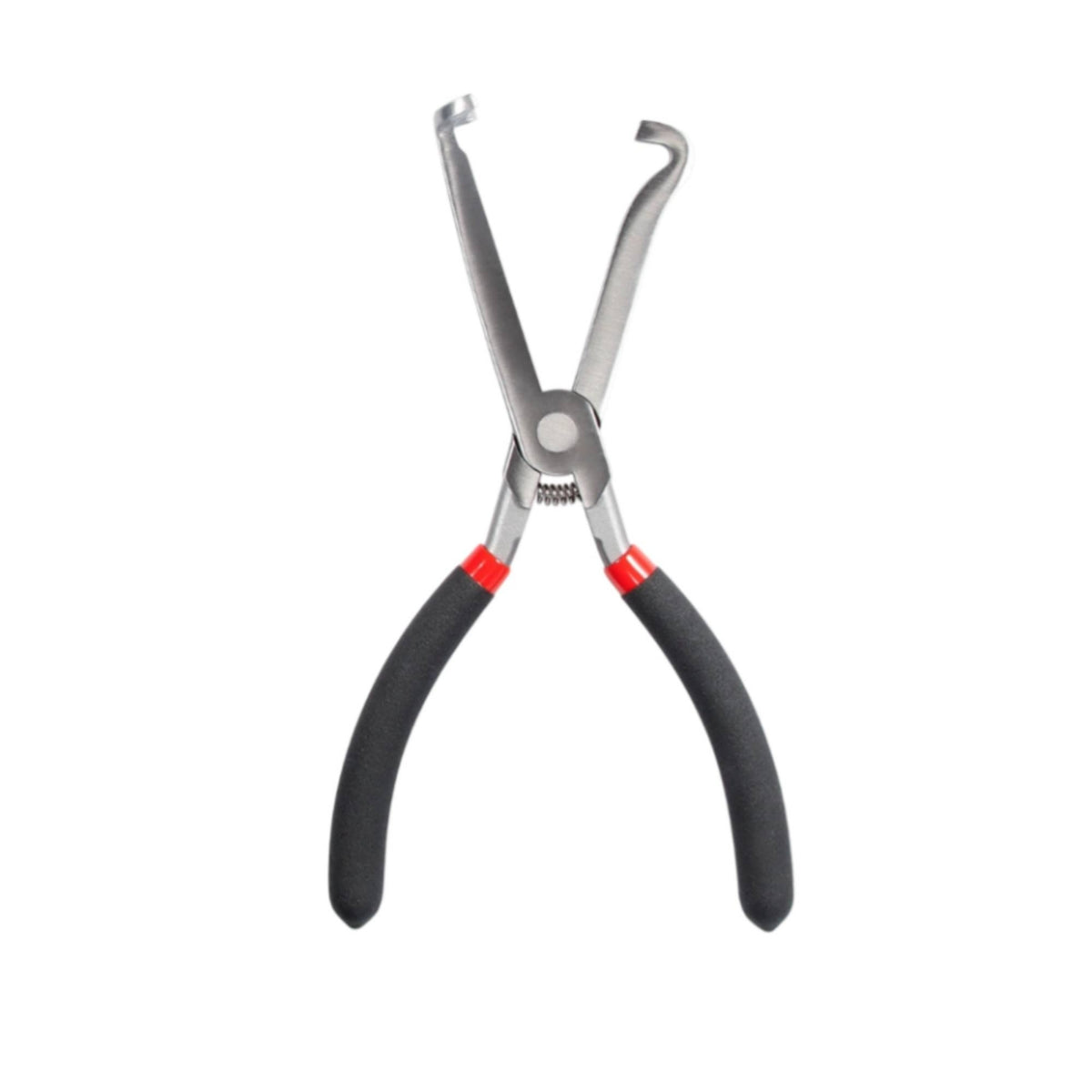 Hooked Tip Spring Loaded Wire Cutter Stainless Steel Serrated Pliers Rubber Grips Spring-Loaded Pliers Sharp Cutting Edge