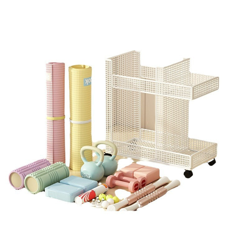 Yoga Mat Storage Rack with Wheels for Sports Equipment