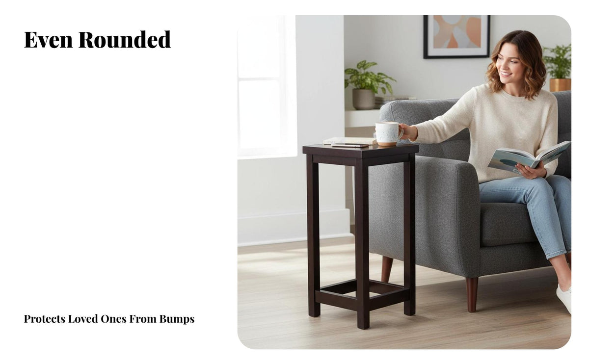 Corner Design Two-Tier Pedestal Stand Space-Saving Indoor Furnishing Multi-Purpose Accent Table Stable and Sturdy for Homeowners, Apartment Dwellers, Interior Decorators, Living Room, Bedroom, Entryway, Hallway