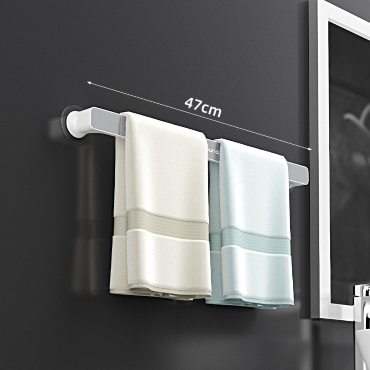 No-Drill Bathroom Towel Rack and Storage Shelf