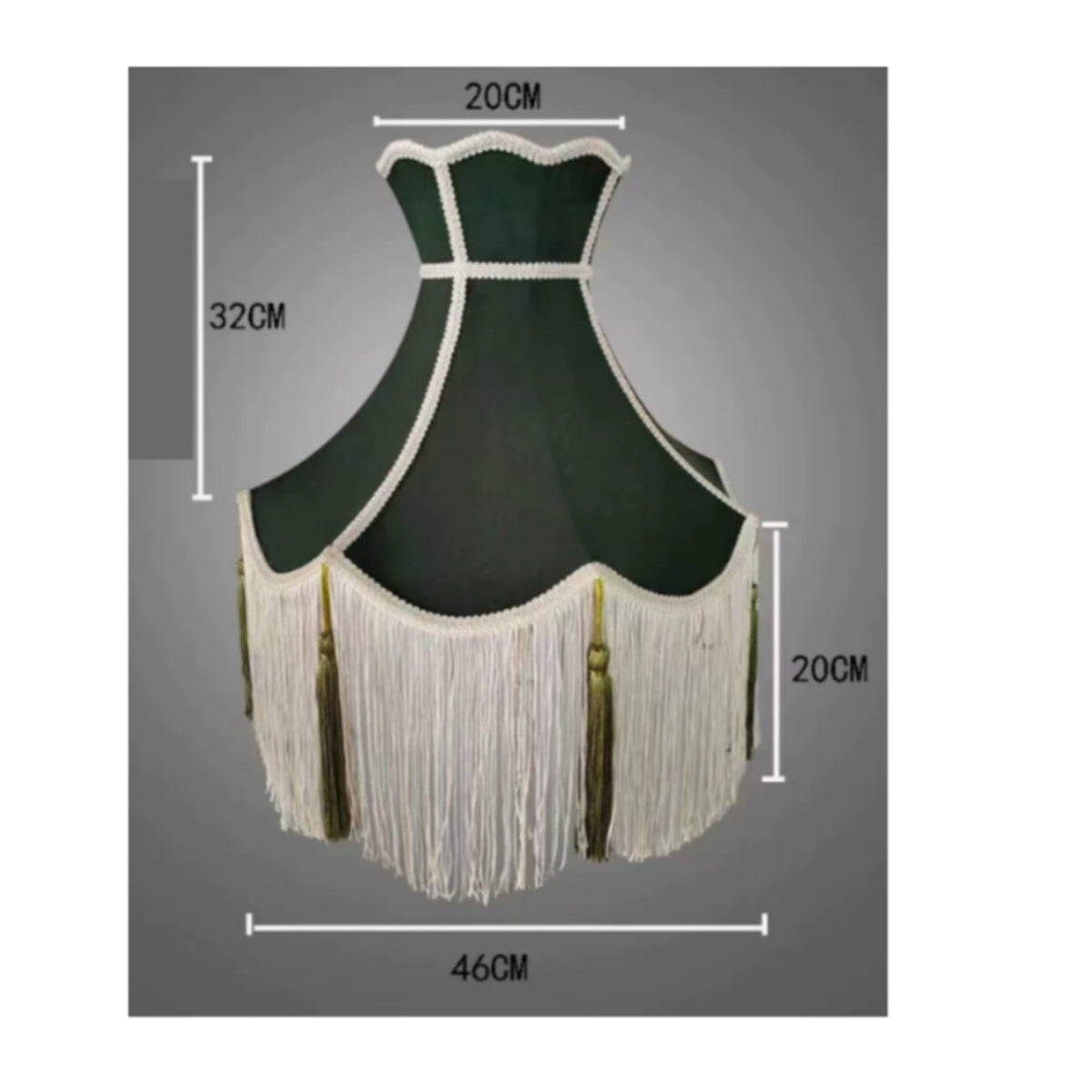 Velvet Lampshade Dark Green Floor Lamp Shade Handmade